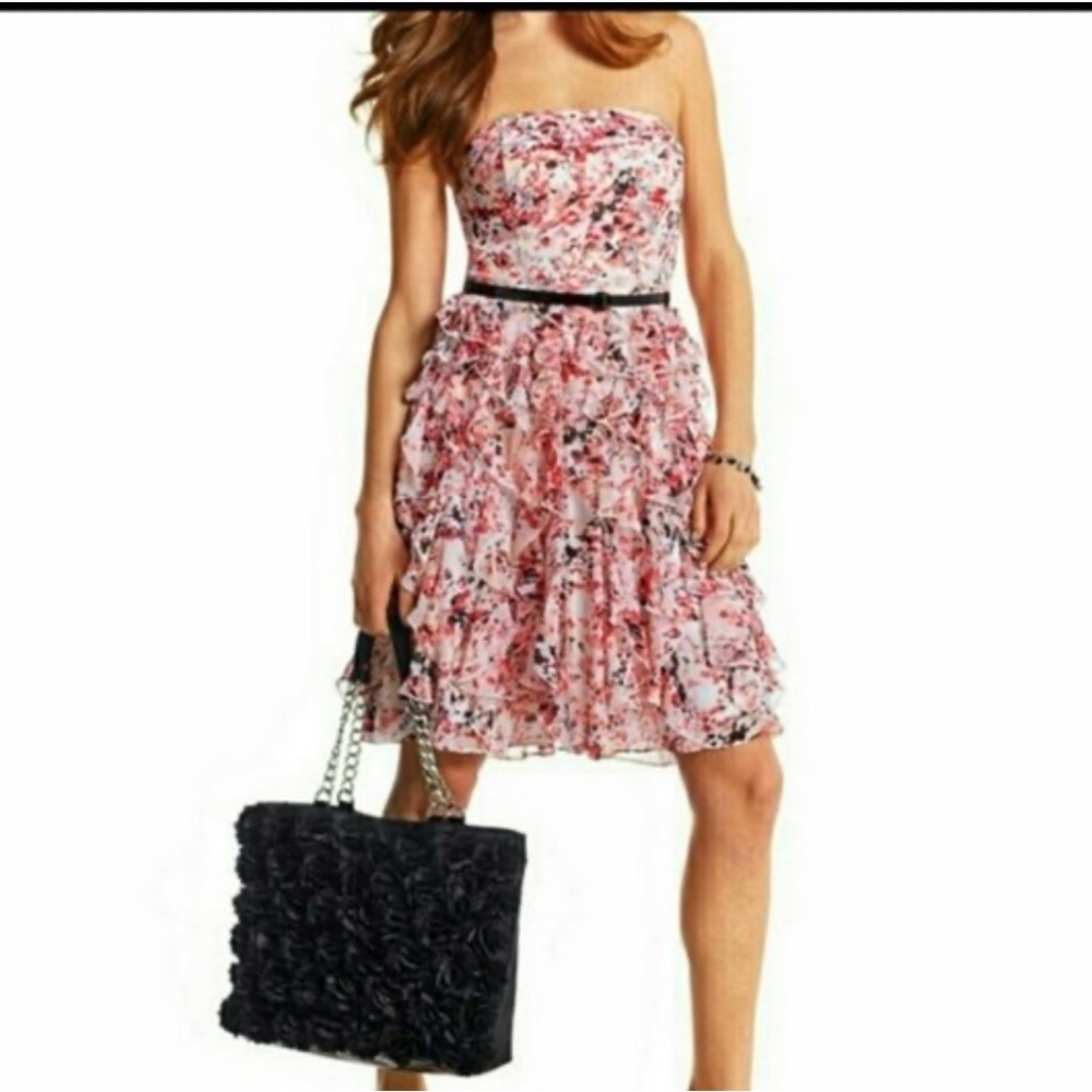 White House Black Market Cascade Floral Dress